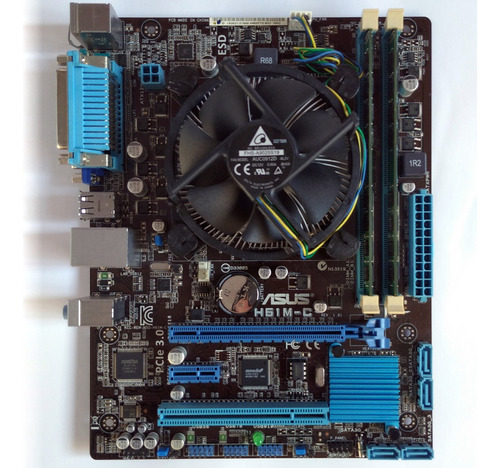 Kit Placa Mãe Asus H61m-c Cpu Intel I5-2310 6gb 500gb Win10