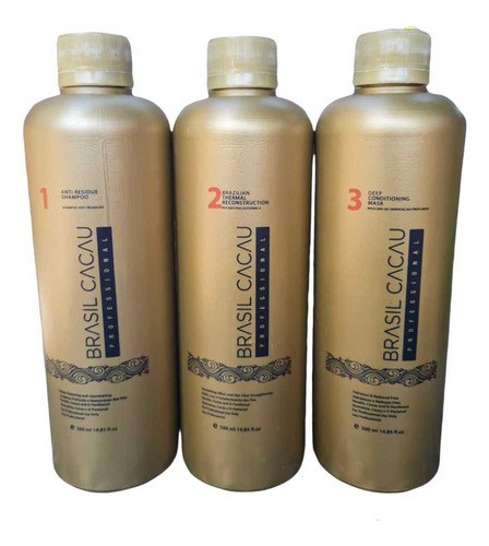 Keratina Brasil Cacao 500 Ml 3 Pasoslavado Inmediato 