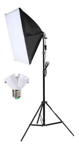 Kit Iluminação Estúdio Softbox 2xe27 60x60 Com Tripé