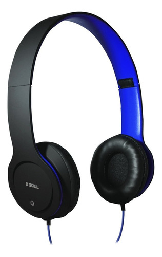 Auriculares Soul Urban L100 Plegables Micrófono Celular Color Azul