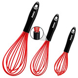 Anaeat Silicone Whisk, Thick Stainless Steel Wire Inner...