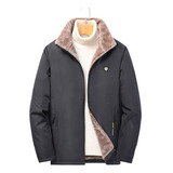 Warm Plus Size Parka De Invierno For Hombre De Lana Gruesa