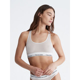 Bralette Con Logo Blanco Calvin Klein