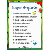 Placa Decorativa Quadro Regras Do Quarto