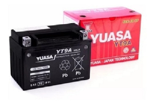 Batería Yuasa Yt9a La Cuadra Motos
