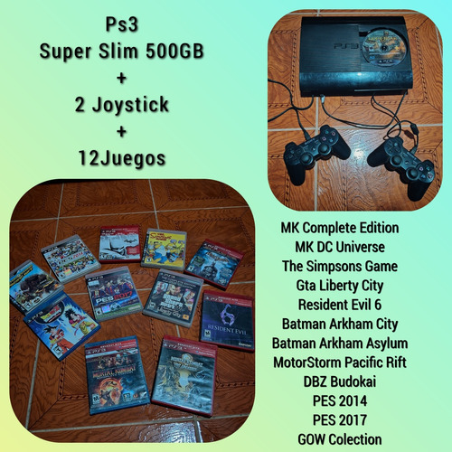 Ps3 Super Slim 500gb + Juegos