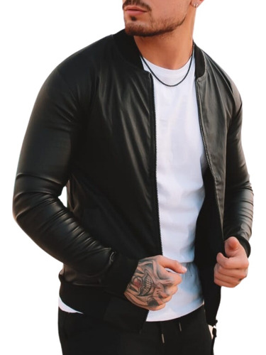 Campera Bomber Engomada Hombre