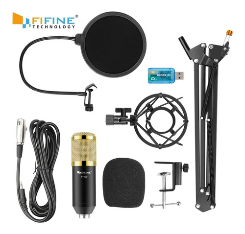 Kit Microfono Fifine F800-35 Brazo Filtro Antipop 18c