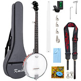 Banjo De 5 Cuerdas, Kit Profesional Varilla De Doble Di...