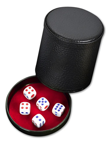 Copo De Dados Com Tampa Em Couro Deluxe Rpg Cassino, Mesa