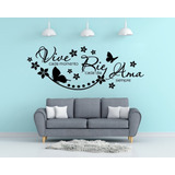 Vinil Decorativo Pared Frases Letras Vive Cada Momento Rie