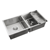 Cuba Dupla Para Cozinha Gourmet Aço Inox 304 Tukano 86 X 44 Cm Pingoo.casa - Prata