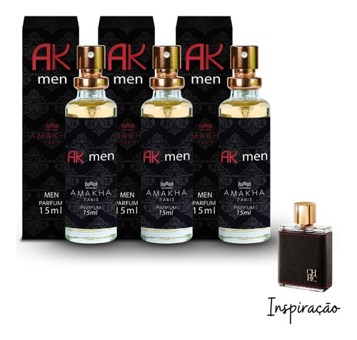 Kit 3 Perfumes Ak Men 15ml Masculino Amakha Paris