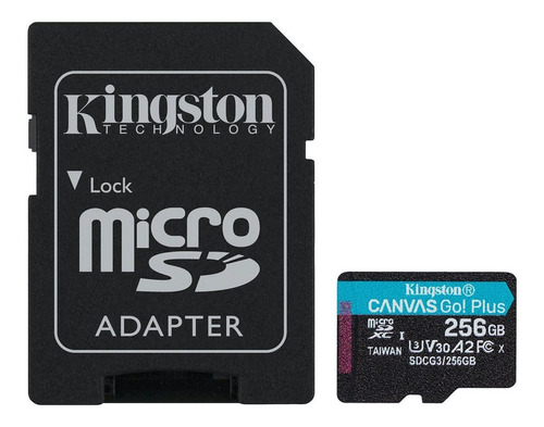 Memoria Micro Sd Canvas Go Plus 256 Gb V30 A2 Con Adaptador