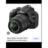 Câmera Nikon D3200 + Lente 18-55 + Bateria + Bolsa