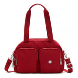 Bolso De Mano Kipling Defea Rojo 100% Original Para Dama 