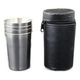 Juego De 4 Tazas De Café De Acero Inoxidable De 70 Ml, Portá