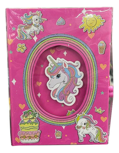 Diario Intimo Unicornio Con Candado Cod 2215 Loony Toys