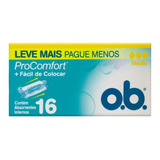 Absorvente Interno O.b. Procomfort Médio 16 Unidades 