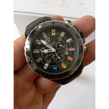 Reloj Nautica Banderas A43509g Bisel Cerámico Correa Cuero