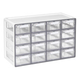 Organizador Multiusos Con 16 Gavetas Ag Box Gris