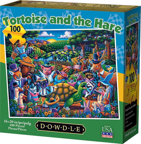 Dowdle Puzzle - La Tortuga Y La Liebre - 100 Piezas