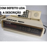 Rádio Relógio Telefone International Vintage - Com Defeito 