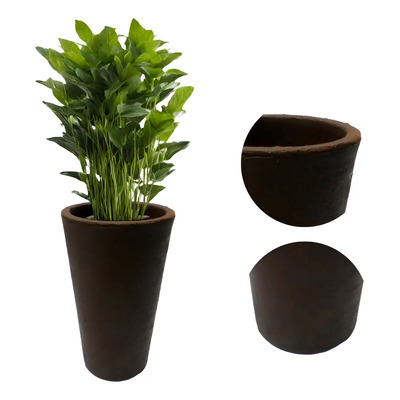 Maceta Maceton Edenika Grande Moderna Interior Exterior 44cm Color Chocolate Modena | Meses sin interés