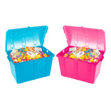 Caixa Organizadora Bau Infantil Plastico Rosa P/ Brinquedos