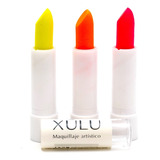 Kit Maquillaje Artistico Estuche Labial Xulu Fluo X 3