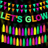 Banderines De Fiesta Outus Neon Party Supplies Incluye Let's