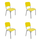 Cadeira Infantil E Manicure 4 Unid Marca LG Flex Cor Amarela
