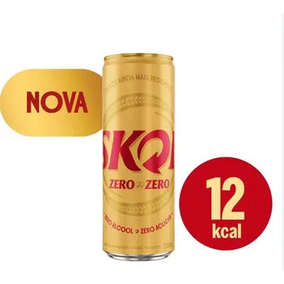 Nova Cerveja Skol 0 Zero Alcool Low Carb 12 Unidades | MercadoLivre