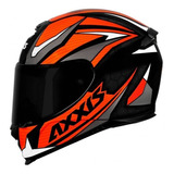 Capacete Motociclista Axxis Eagle Power Preto E Laranja