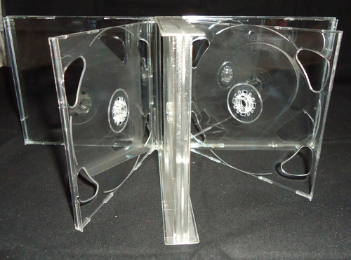 10 Caja Jewel Para 6 Discos Cd/dvd ¡charola Transparente! 