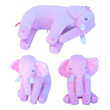 Elefante Pelucia Soft 60 Cm Travesseiro Apoio Bebe Conforto