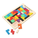 Tetris De Madera Juego Didactico Rompecabezas 40 Piezas