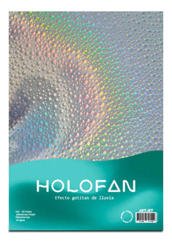 Holofan Adhesiva- Gotitas De Lluvia- Art Jet® -20 Hojas - A4