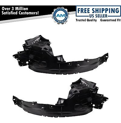 Front Inner Fender Liner Set Fits 2015-2017 Nissan Versa Oac