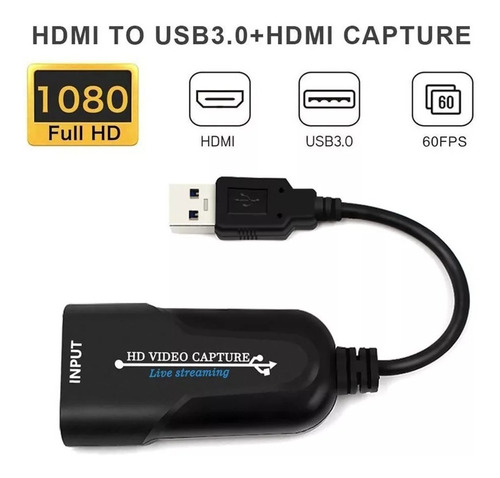 Capturadora De Video Hdmi Usb 3.0 1080p Full Hd Conferencias