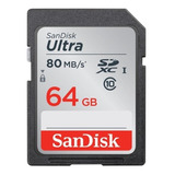 Cartão De Memória Sandisk Sdsdunc-064g-an6in  Ultra 64gb