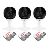 Kit 3 Camera Inteligente Intelbras Wi-fi Im3 Com Cartão 32gb