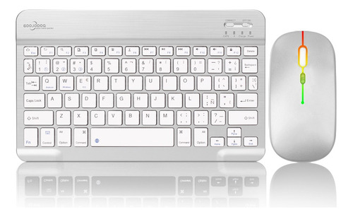 Teclado Y Mouse Bluetooth Compatible Con Tableta, iPad, Ios