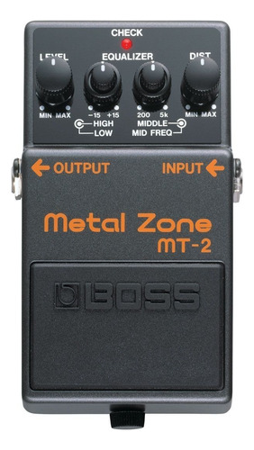 Pedal De Efeito Boss Metal Zone Mt-2 Preto Shop Guitar 