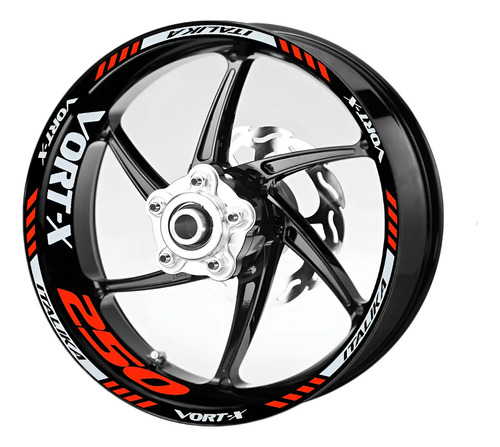 Kit Stickers Calcomanias Rin Italika Vort-x 250 Neones M-1