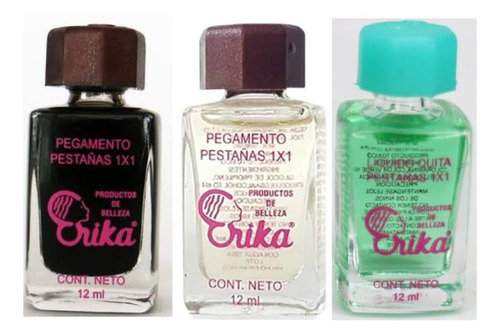 Kit De Pegamento Y Quita Pestañas Marca Erika 1 C/u.