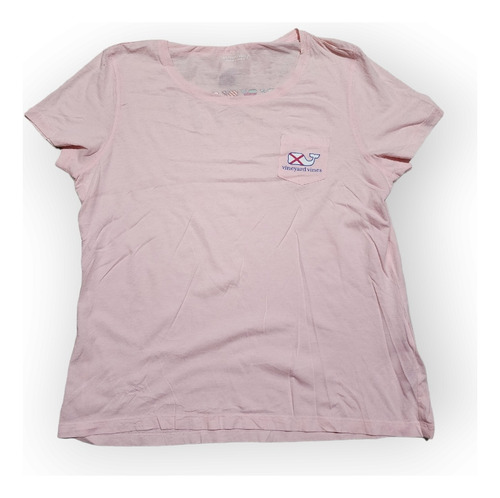 Playera Vineyard Vines Talla Grande Rosa Claro De Mujer 