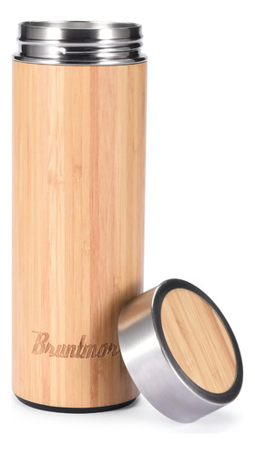 Bruntmor Vaso De Bambú Premium Con Infusor De Té ' Termo Ais
