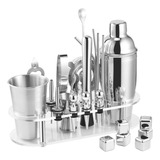 Kit Bartender 26 Utensilios De Bar 750 Ml Coctelera 50/25 Ml