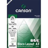 Bloco De Papel Canson Layout 180 180g A3 Com 20 Folhas